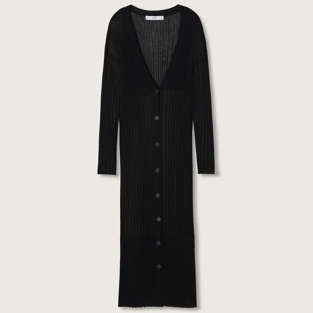 Mango Ribbed Long Cardigan - Picture 7 of 7